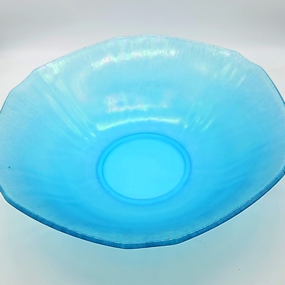 Blue Glass Console Bowl 10" diameter - Picture 5 of 11